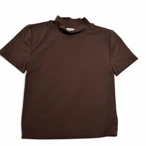 Babaton Contour Brown mock neck top